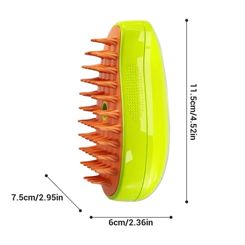 2 PCS Set 3-in-1 Electric Pet Steam Brush for Cats & Dogs, Electric Steamy Grooming Comb with Water Sprayer, Shedding & Massage Pet Hair Tools