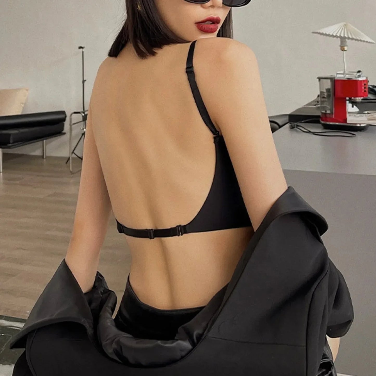 NEW Arrivals S-XL White/Beige/Black Color Customizable Backless Women Bras Low Cut Underwear Women Sexy Bras