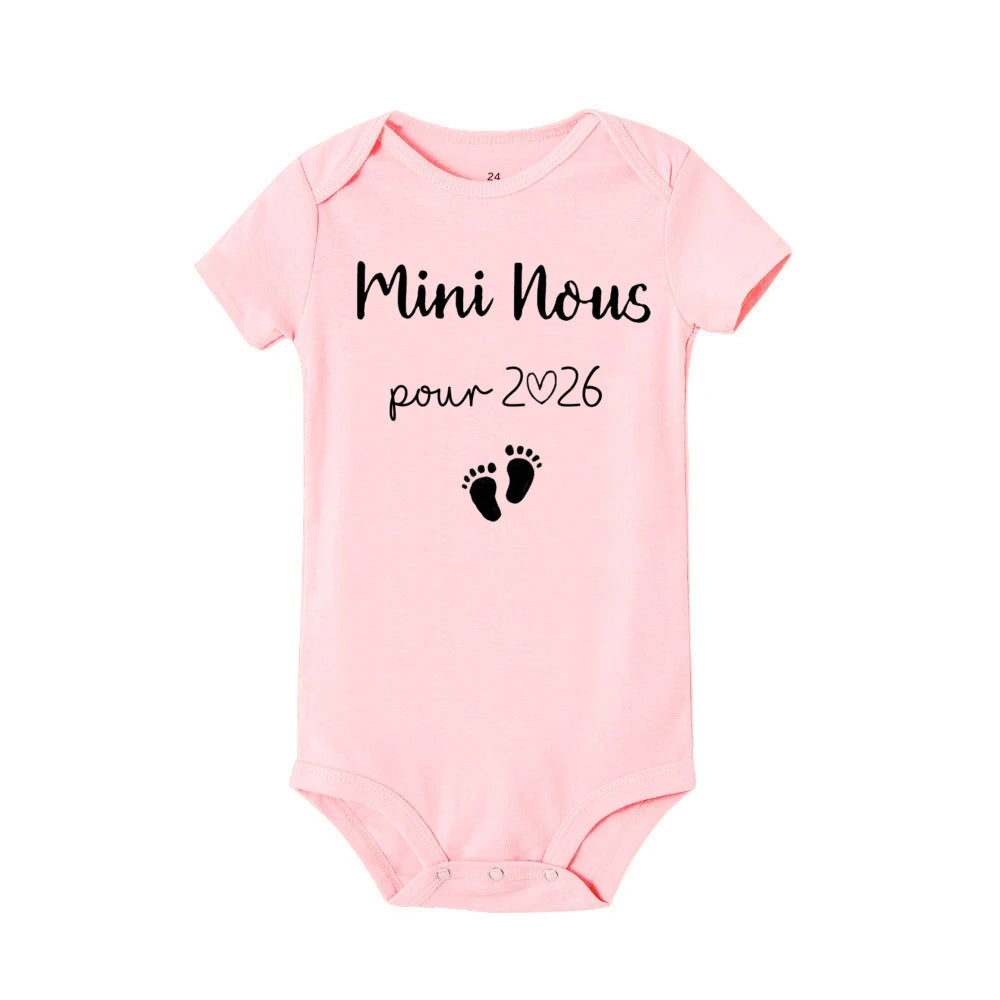 NEW Arrivals 3Months-24Months  5 Colors Baby Romper Casual Short Sleeve Infant Jumpsuit Boys Girls Bodysuit Summer Pregnancy Announcement Clothes