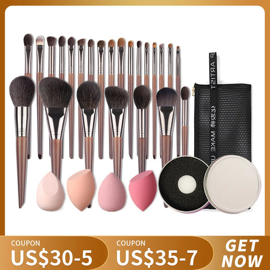 Natural Makeup Brushes Set Eyeshadow Make Up Brush Goat Hair Kit for Makeup nabor kistey Blending  pinceaux maquillage