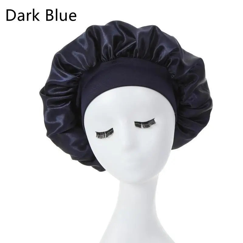 Silky Satin Lined Bonnet Sleep Cap Stay On All Night Hair Wrap Cover Slouchy Beanie For Curly Hair Protection For Women And Men