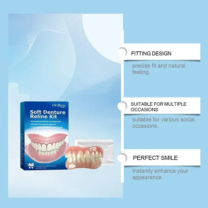 1-3-5-10-22 PCS Set Silicone Denture Kit, Soup Pack, igh and Low Level Kit, Easy to Use, Dental Care Tools Set