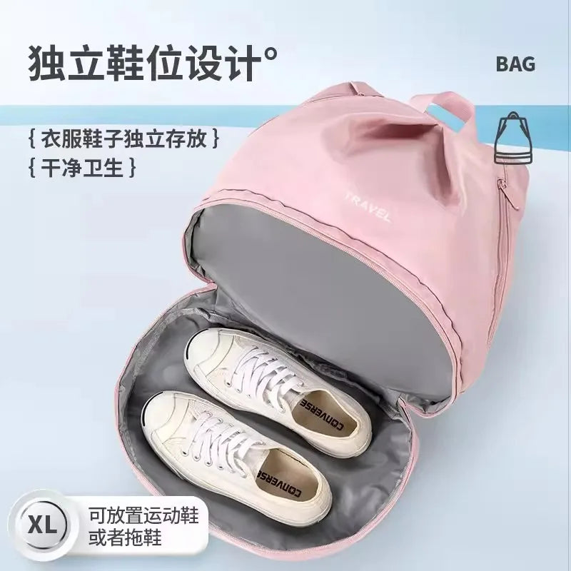 35L Large Capacity Swimming Bag, Waterproof Outdoor Travel Gym Fitness Backpack, Sports Equipment Storage Bag, Women's Dry Wet Separation Yoga Bags