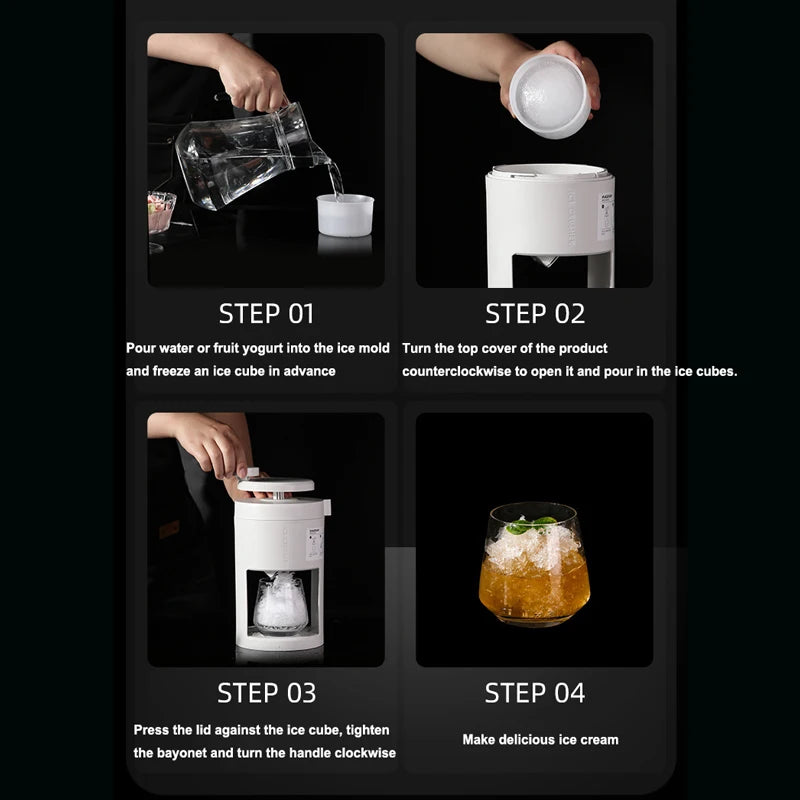 New Hand-Cranked Ice Cream Machine Household Portable Multi-Function Smoothie Machine Frozen Yogurt Shake Extruder