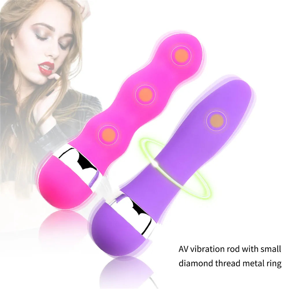 Portable Dildo Vibrator Sex Toys For Women AV Stick Vagina Massager Female Masturbator G Spot Clitoris Stimulator Anal Butt Plug