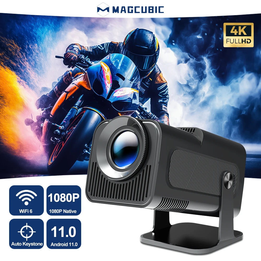 Android 11 390ANSI HY320 Projector 4K Native 1080P Dual Wifi6 BT5.0 Cinema Outdoor Portable Projector Upgrated HY300