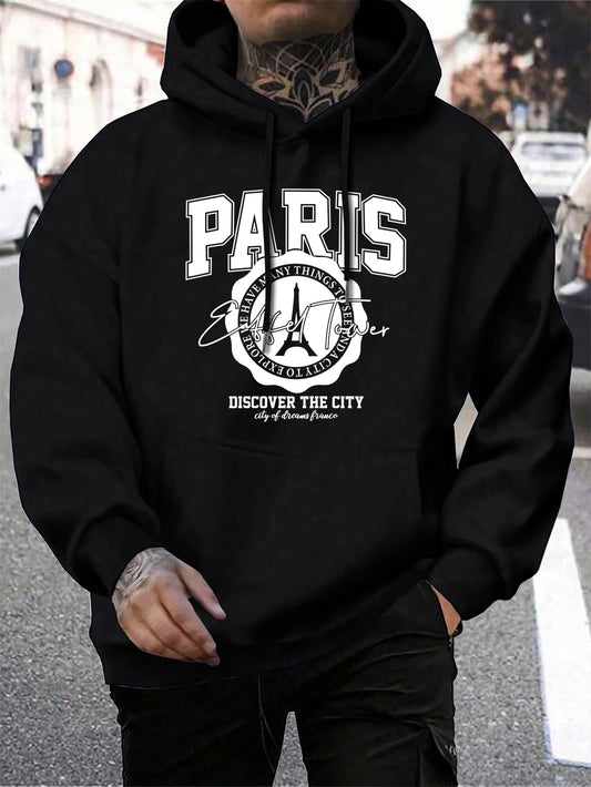 NEW Arrivals S-2XL (Asian Size) 5 Colors Whiskey Castle Print Men's Hoodies Fashion Fur-Liner Hoodie Warm Fleece Hoody Man Autumn High Quality Clothes Casual Fashion Clothing Products