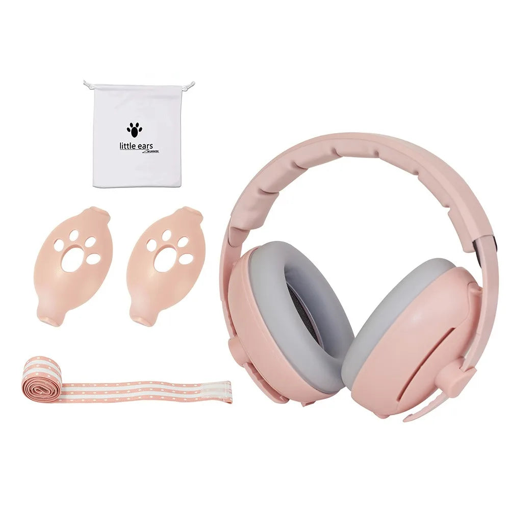 NEW Set Convertible Design 2-in-1 Baby Infants Ear Muffs Adjustable Band Comfortable Noise Cancelling Headphones Noise-Proof Sleep Improvement Outdoor Sport Games Events Travel Headset Baby Care Supplies
