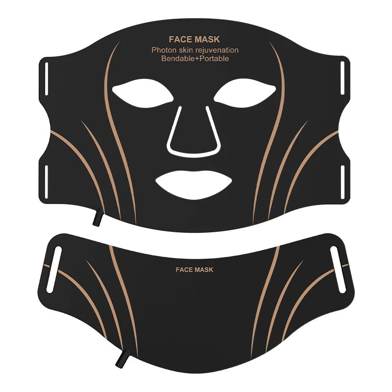 Hello New Face 7 Color LED Face Mask with Neck Wireless Portable Red Light Therapy for Anti-Aging, Wrinkles, Skin Rejuvenation, Home Use Women Beauty Salon Spa Supplies