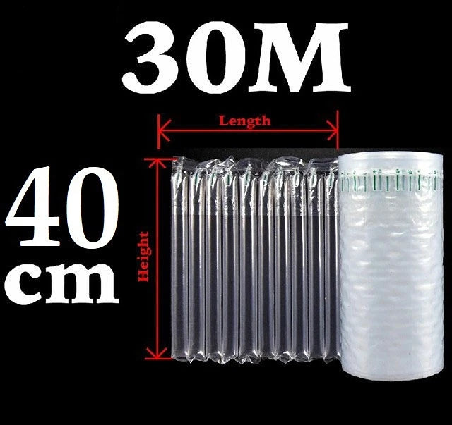 NEW Arrivals 30M-50M Inflatable Air Buffer Plastic Packaging Bump Filling Air Column Protective Bubble Bag Anti-Pressure Shock Express Mail Pocket Roll with Pump