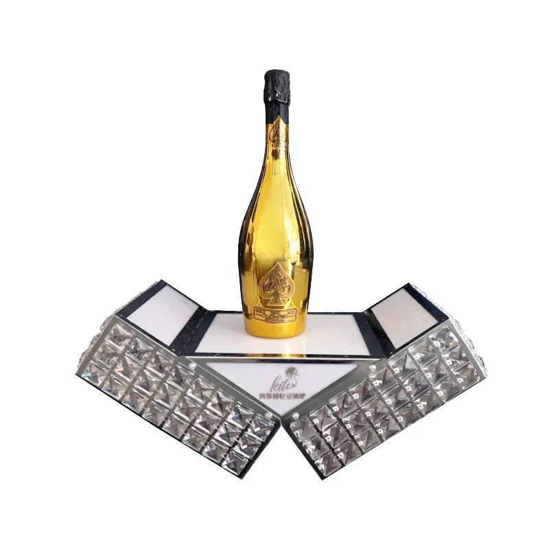 Bar Night Club Laser Metal Castle LED Light Base Whisky Wine Champagne Display Luxury Carrier Holder Bottle Presenter Glorifiers Home Bars Pubs Restaurants Hotels Barware Supplies