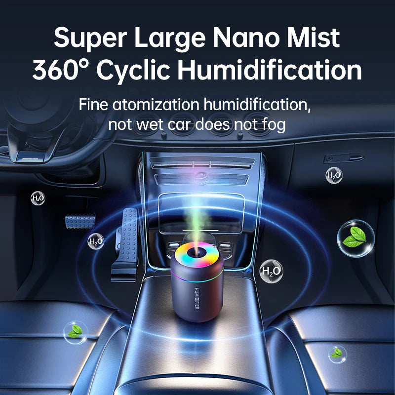 NEW 180ML Mini Air Humidifier USB Electric Aroma Diffuser Essential Oil Purifier Aromatherapy Mist Maker Lights For Car Home Bedroom Living Room Bathroom Accessories