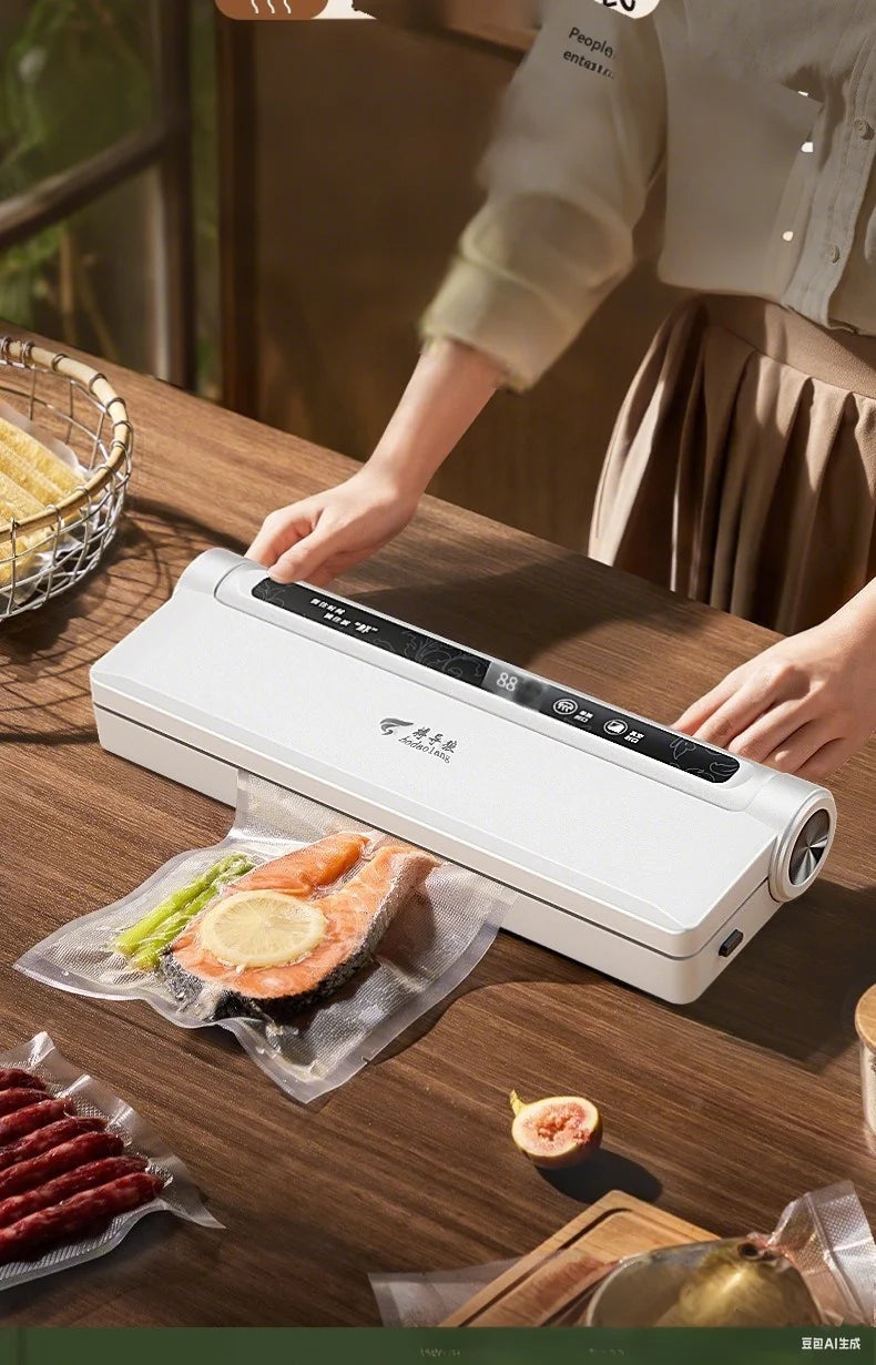 NEW Arrivals Household Electric Vacuum Sealing Machine + 20 Bags Set Vacuum Preservation Machine Small Sealing Food Plastic Sealing Packaging Kitchen Accessories