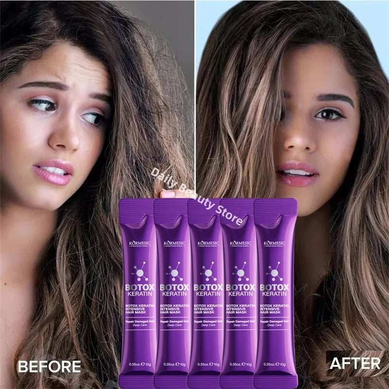20 PCS Set Magical Keratin Hair Mask 5 Seconds Repair Damaged Frizzy Hair Soft Smooth Shiny Nutrition Deep Moisturize Nourishing Hair Care