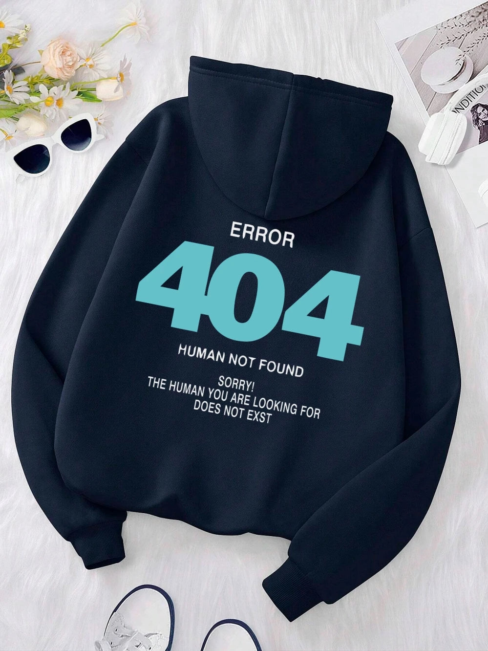 Error 404 Human Not Found sorry! Women's Hooded Fashion S-XXL Hoodies Fleece High Quality Sweatshirts Autumn Casual Sportswear
