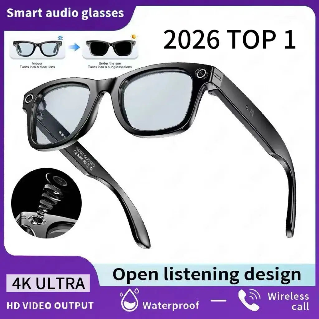 TOP 1 for Meta AI ChatGPT Smart Glasses 13MP Camera Video Recording 100+ Languages Translation Sunglasses Bluetooth Call Music Play