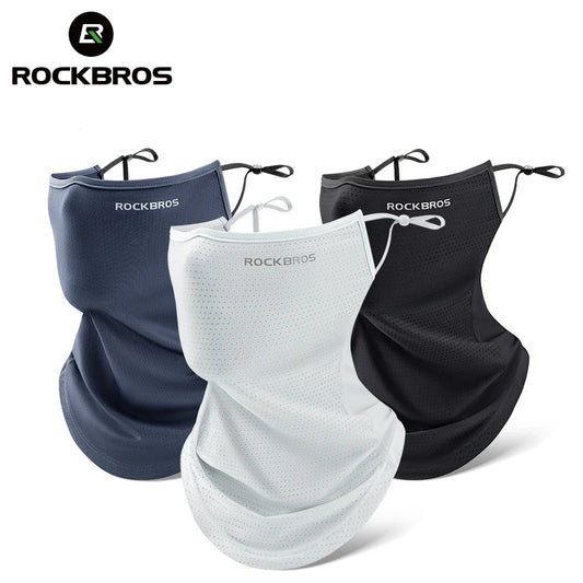 NEW Arrivals Summer Ice Silk Cycling Face Mask Breathable Anti-UV  Bike Face Neck Cover Bandana MTB Road Sports Hanging Ear Scarf