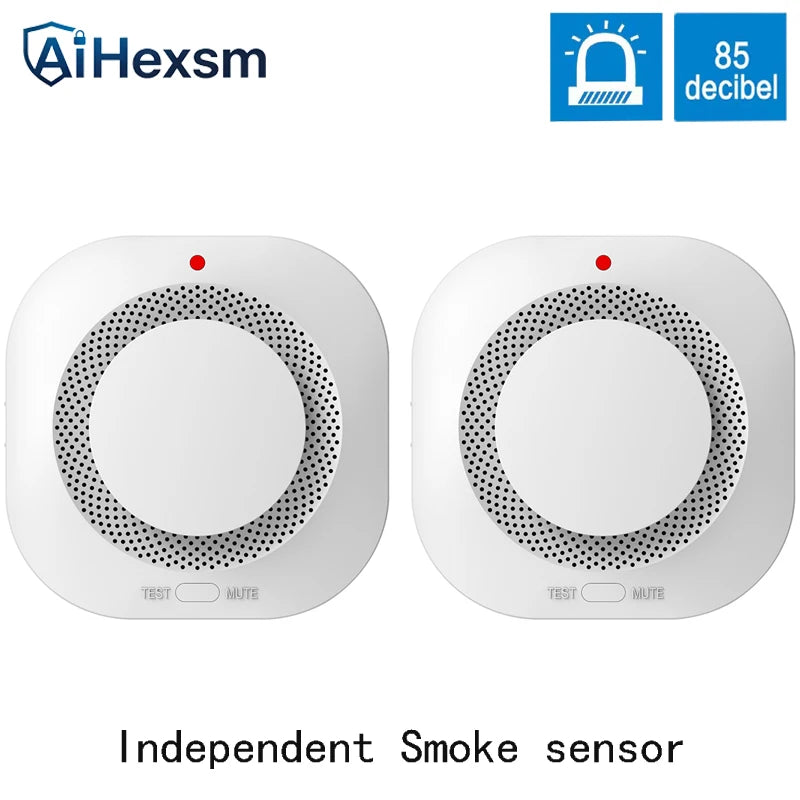 2/3/5/10 PCS Set Independent Fire Smoke Detector Sensor For Home Warehouse Security Smart Smoke Fire Alarm Replaceable Home Office Hotels Security Supplies