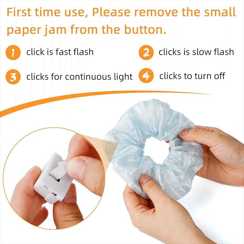 1/10/20 PCS Set LED Luminous Earrings Scrunchies Glowing Hairband Girl Light Up Hair Scrunchy Rave Festival Party Night Clubwear Headwear Supplies Hair Accessories