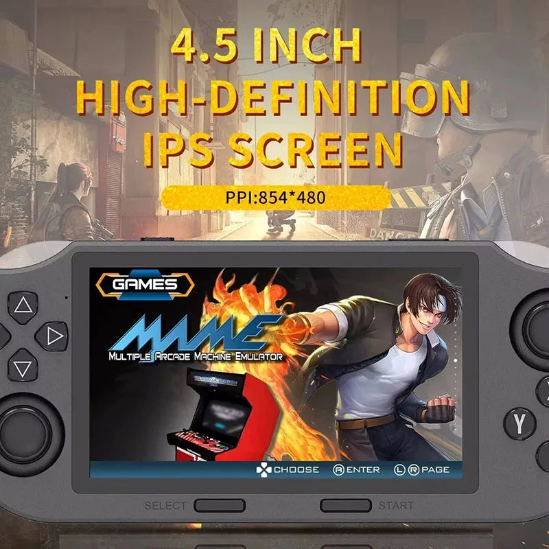 Multi Functional SF3000 Portable Handheld Game Console with 20000+ Games 4.5 Inch Screen Retro Game Console Pocket Video Player