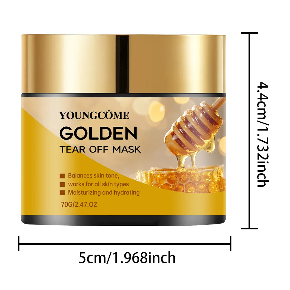 70g Facial Gold Textured Whitening Mask Blackhead Remover Whitening Face Mask Deep Cleansing Hyaluronic Acid Moisturizing Women Skin Care Supplies Korean Products