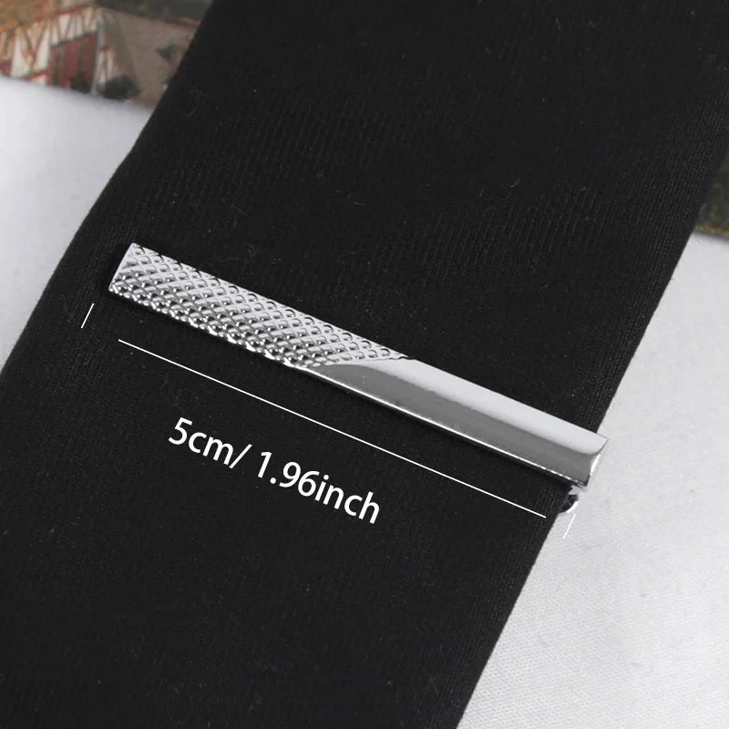 Classics Metal Silver Color Tie Clip for Men Simple Bar Clasp Practical Necktie Clasp Clip Gentleman Tie Pin Male Apparel  Accessories