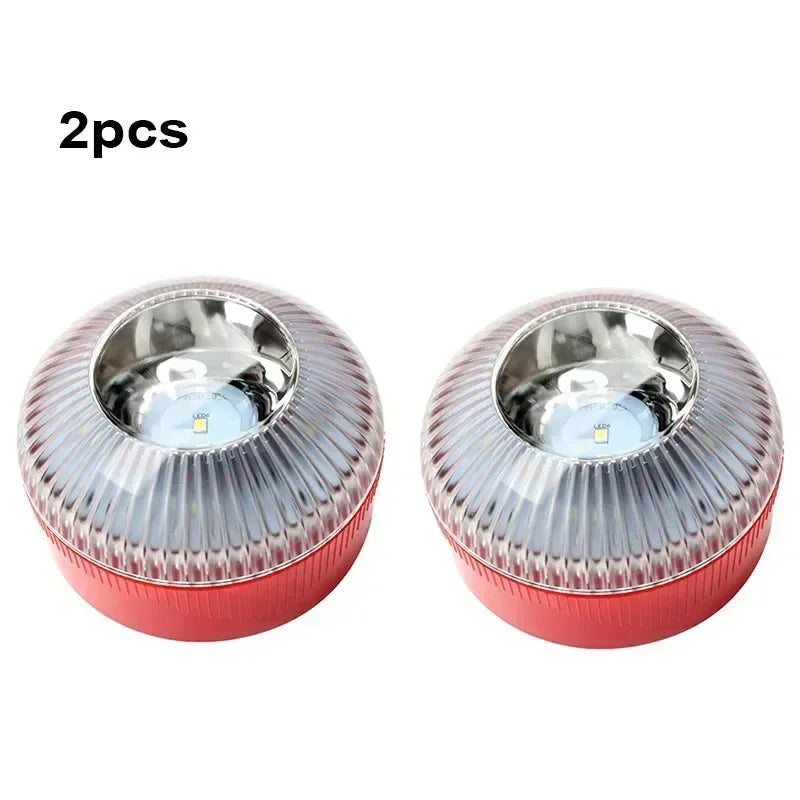 4 PCS Set Newest Portable Emergency Light Car Emergency Beacon Light Orange/Blue/Red Magnetic Induction Strobe Light Waterproof Flashlight Car Safety Accessories