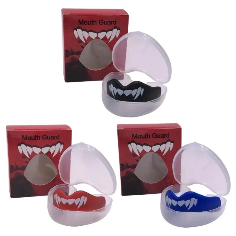 Blue/Red Color New Boxing Basketball Sports Mouth Guard Teeth Protection Professional Sports Braces Karate Taekwondo Fighting Training Muay Thai Protective Gear Boxing Braces