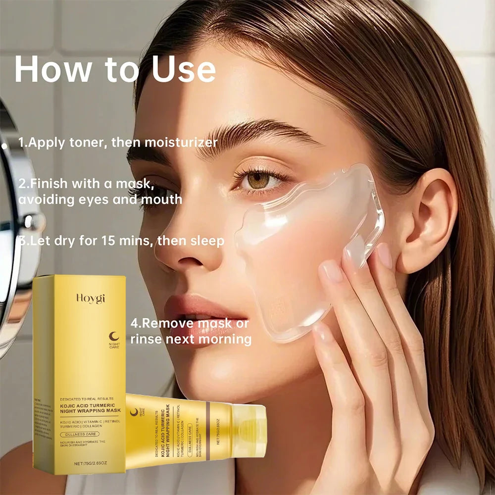 Buy 5 Get 5 Free Turmeric- Collagen Mask Peel Off Mask Face Anti Wrinkle Lifting Korean Skin Care Masks Skin Firming Moisturizing  For Nighttime Care