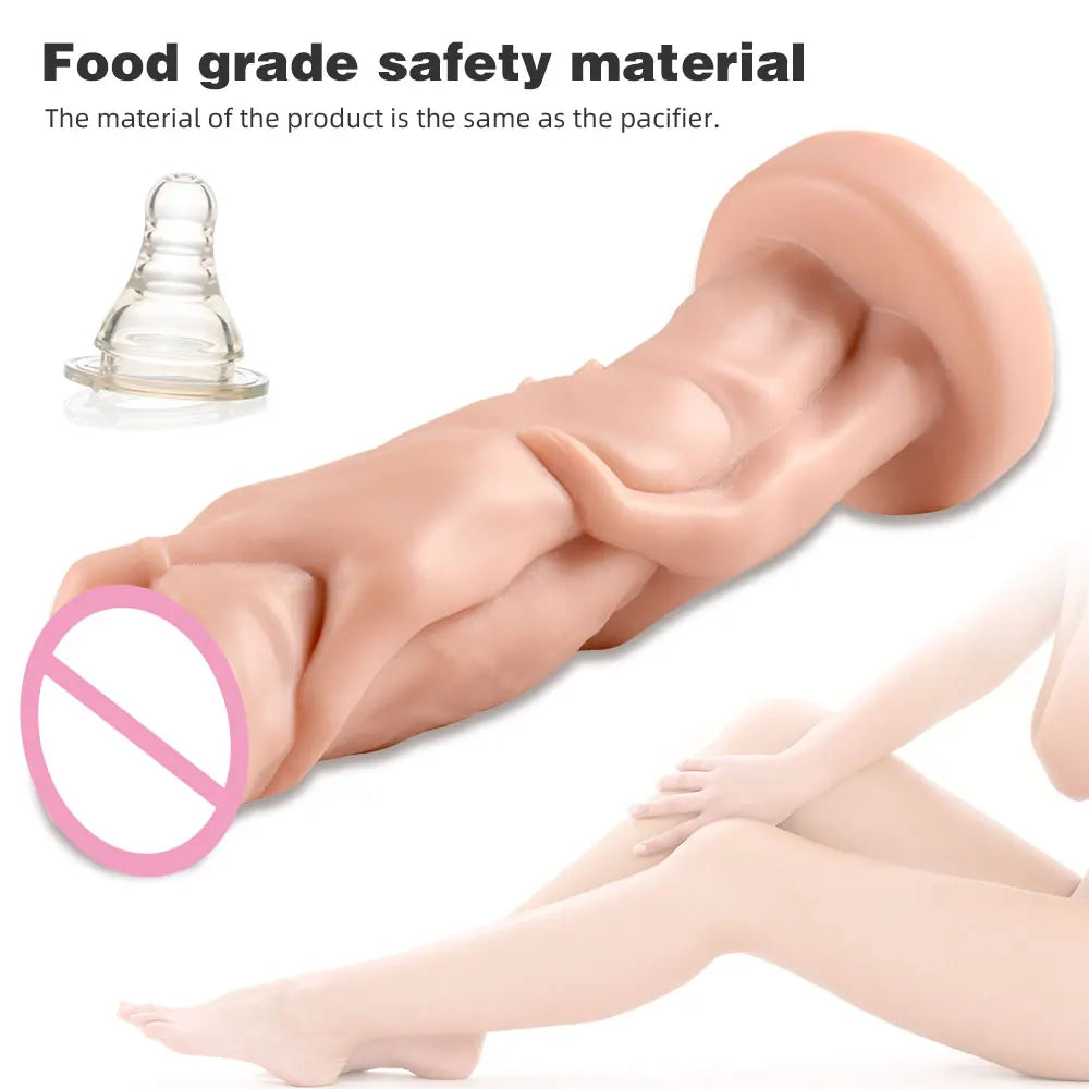 Adult Huge Palm Fist Dildo Anal Plug with Suction Penis Masturbator Sex Toys Big Hand Anus Stuffed Prostata Butt Plug for Men Women SM