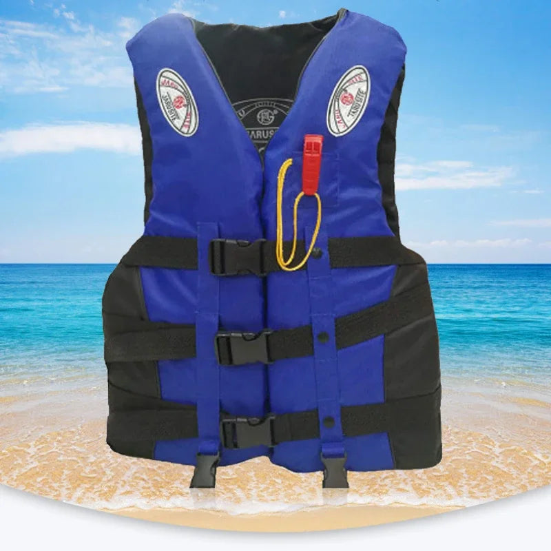 S(25-35Kg) 3XL(100-110Kg) Professional Life Jackets  Swimming Boating Kayaking Canoe Swimming Vest Water Safety Survival Suit Universal  Life Vest Jacket for Adult Children S -XXXL