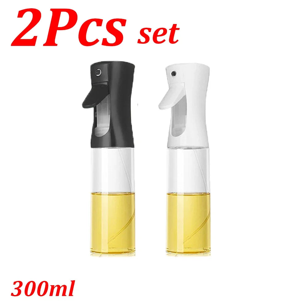 NEW Arrivals 4PCS Set Spray Oil Sprayer Dispenser Edible Olive Oil Spray 300/500ML Oil Sprayer Cooking Baking Vinegar Soy Sauce Spray Container Kitchen Accessories