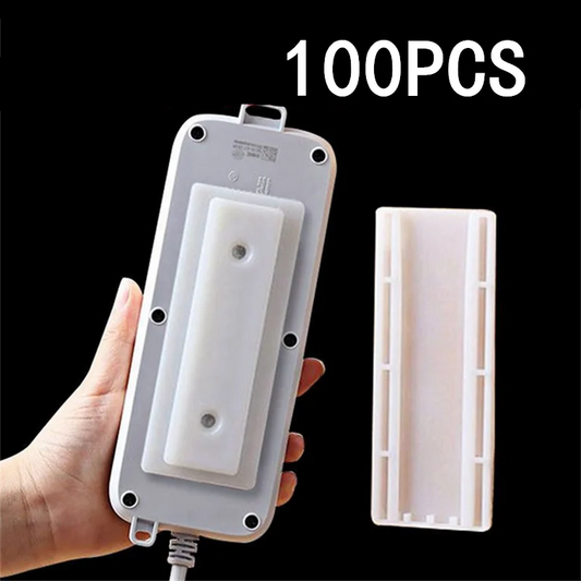 NEW Arrivals 50/100PCS Set Self-Adhesive Desktop Socket Fixer Hanging Power Strip Cable Organizer Removable Wall Holder Fixator Wall-Mounted Home Living Room