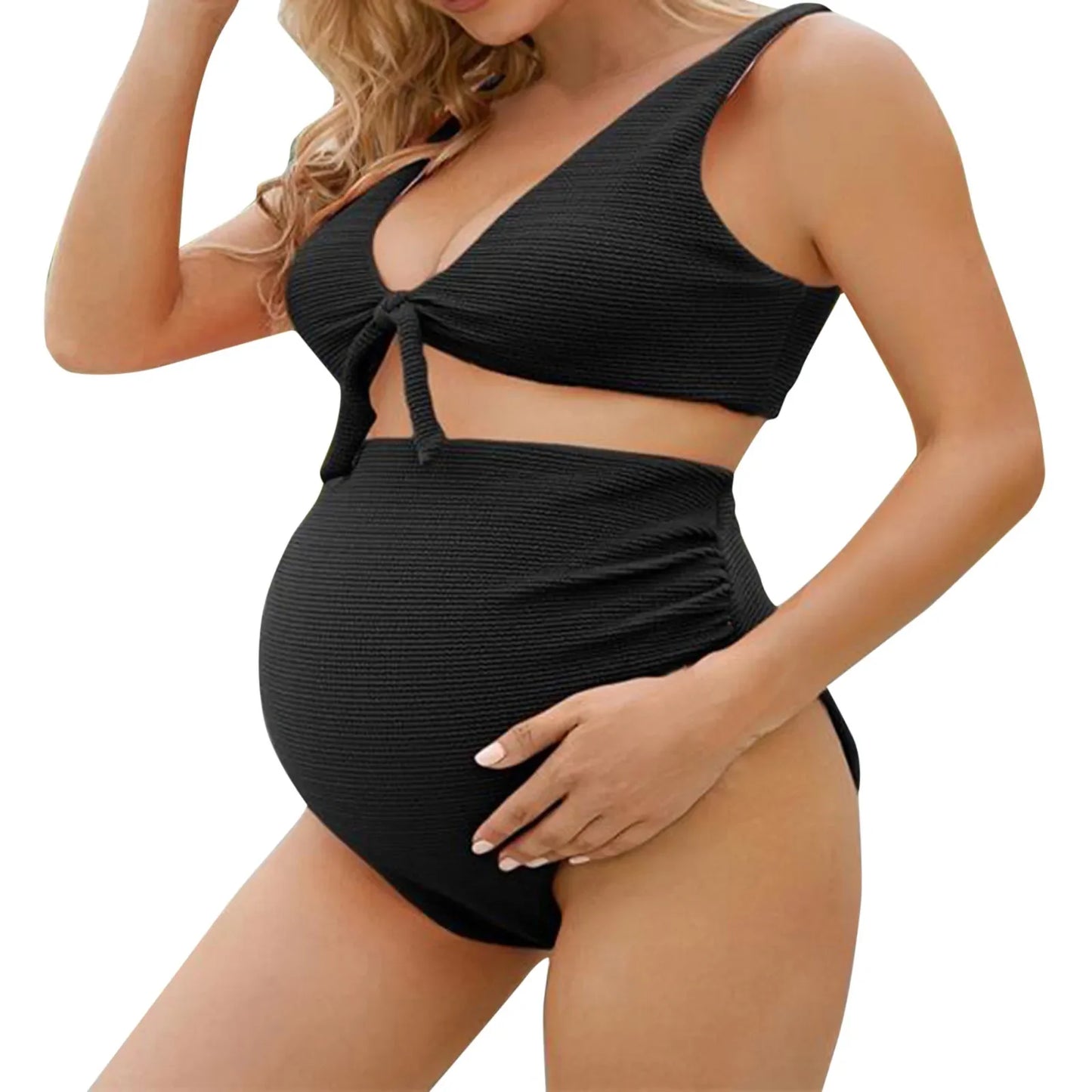 NEW Women's Maternity Solid Swimsuit Bowknot Swimsuit Swimwear Set  Pregnancy Swimwear Tankinis Bathing Suit Women Pregnancy Beachwear Suit