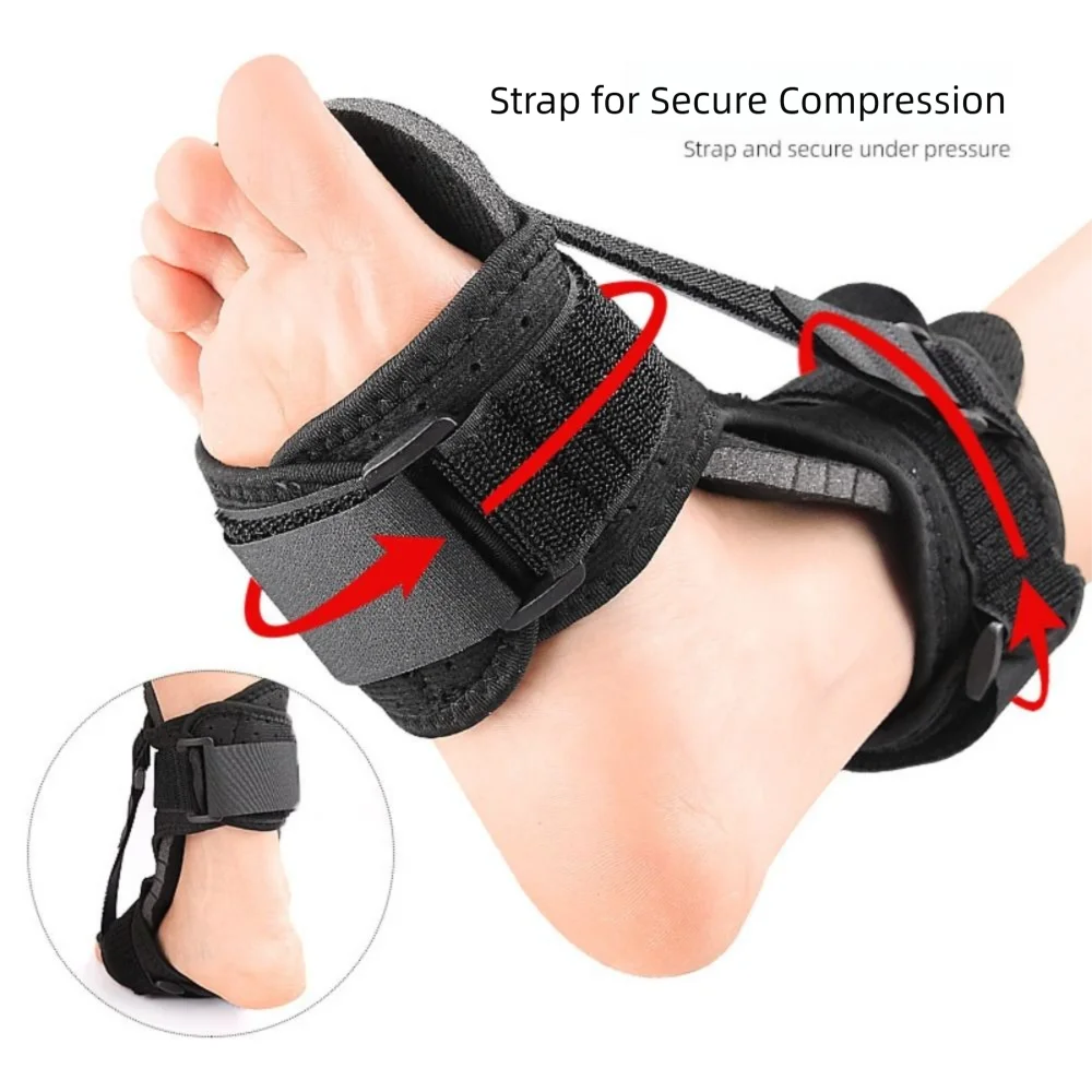Double Support Plantar Fasciitis Splint Compression Breathable Dorsal Drop Foot Orthopedic Brace Adjustable Skin-friendly Health Care Supplies