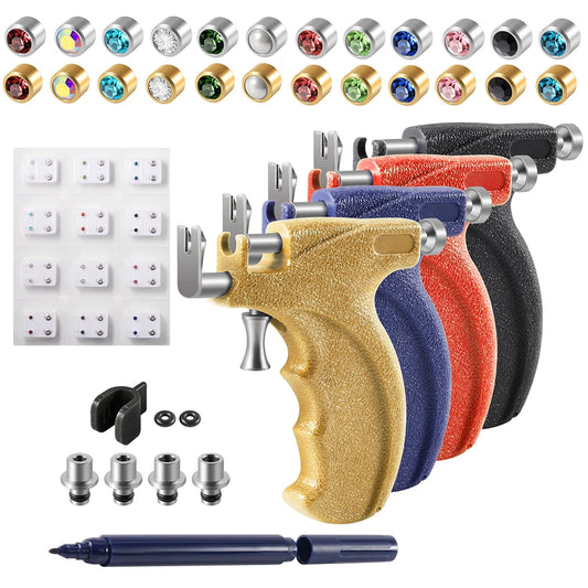 Professional Ear Piercing Gun Tools Steel Stud Earring Safe Sterile Nose Navel Helix Piercing Tool Set Body Jewelry Machine KKit