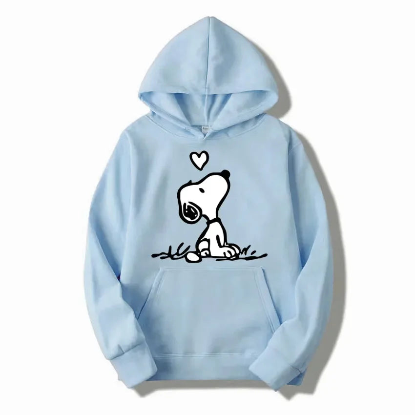 NEW S-3XL Plus Size 10 Colors American Cartoon Comics Snoopy Hoodie Women Man Pullover Tops Spring Autumn Men Casual Couple Sweatshirt Clothing