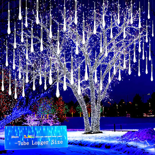 NEW Arrivals Meteor Shower Rain Lights Falling Raindrop Fairy String Light Icicle Lights for Outdoor Indoor Halloween Christmas Holiday Decoration