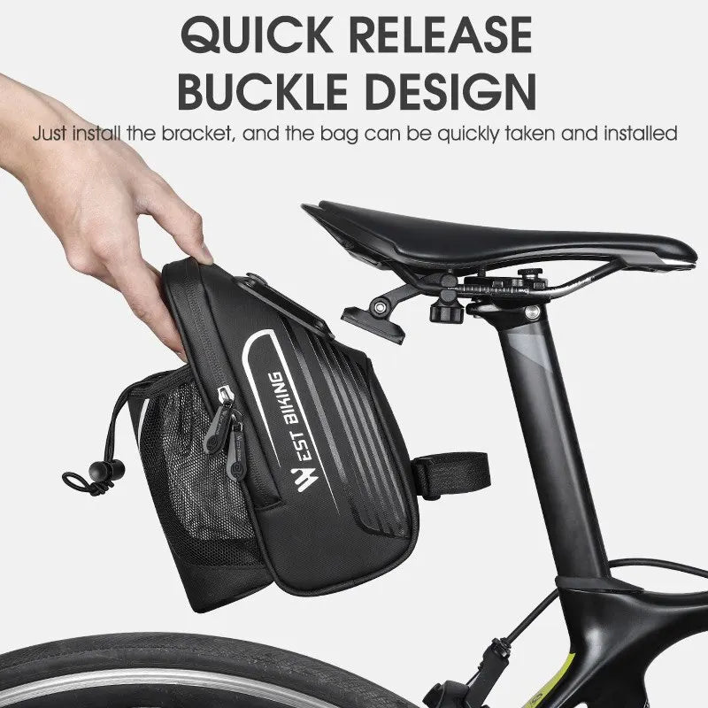 Bike Saddle Bag With Water Bottle Pocket Waterproof Tail Pannier MTB Road Bicycle Under Seat Bag Cycling Accessories