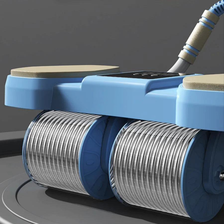 NEW Arrivals Home Gym Automatic-Rebound Belly Roller Elbow Support Abdominal Wheel Belly Digital Display Roller Plank Support Lean AB Training Wheel ABS Sports Supplies