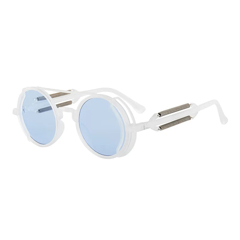 NEW Arrivals 10 Colors Steampunk Sunglasses UV400 Round Frame Design Colored Lenses Glasses Eyewear Gothic Men Women Retro Classic Sunglasses Steampunk Eyewear