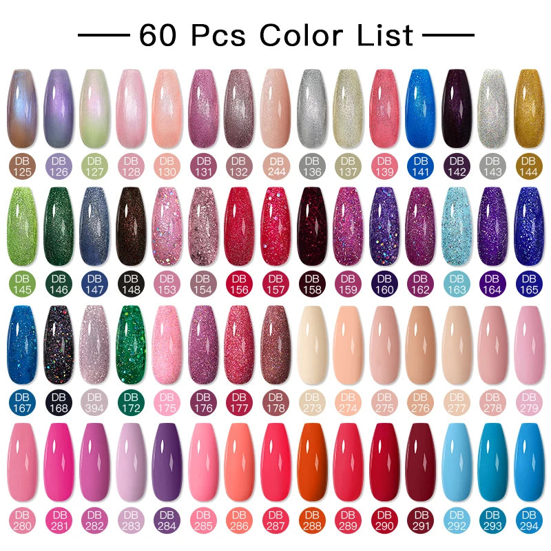 NEW Arrivals 24/40.120PCS Set Colors Gel Nail Polish Set Semi Permanent Hybrid Gel Varnish Set Base Top Coat Soak Off UV LED Nail Gel Kits Manicure Pedicure Accessories Nail Care Tools Sets Cosmetic Supplies