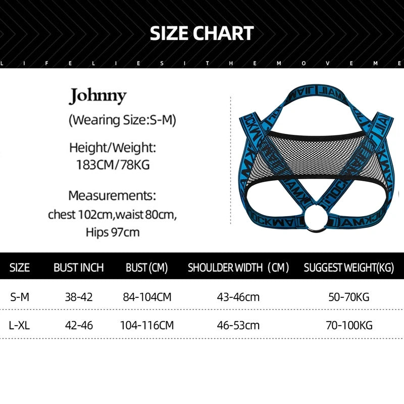 Harness Straps Body Bondage Costume Elastic Mens Sexy Lingerie Men Nightclub Erotic Hollow Out Performance Costume Clothing #905