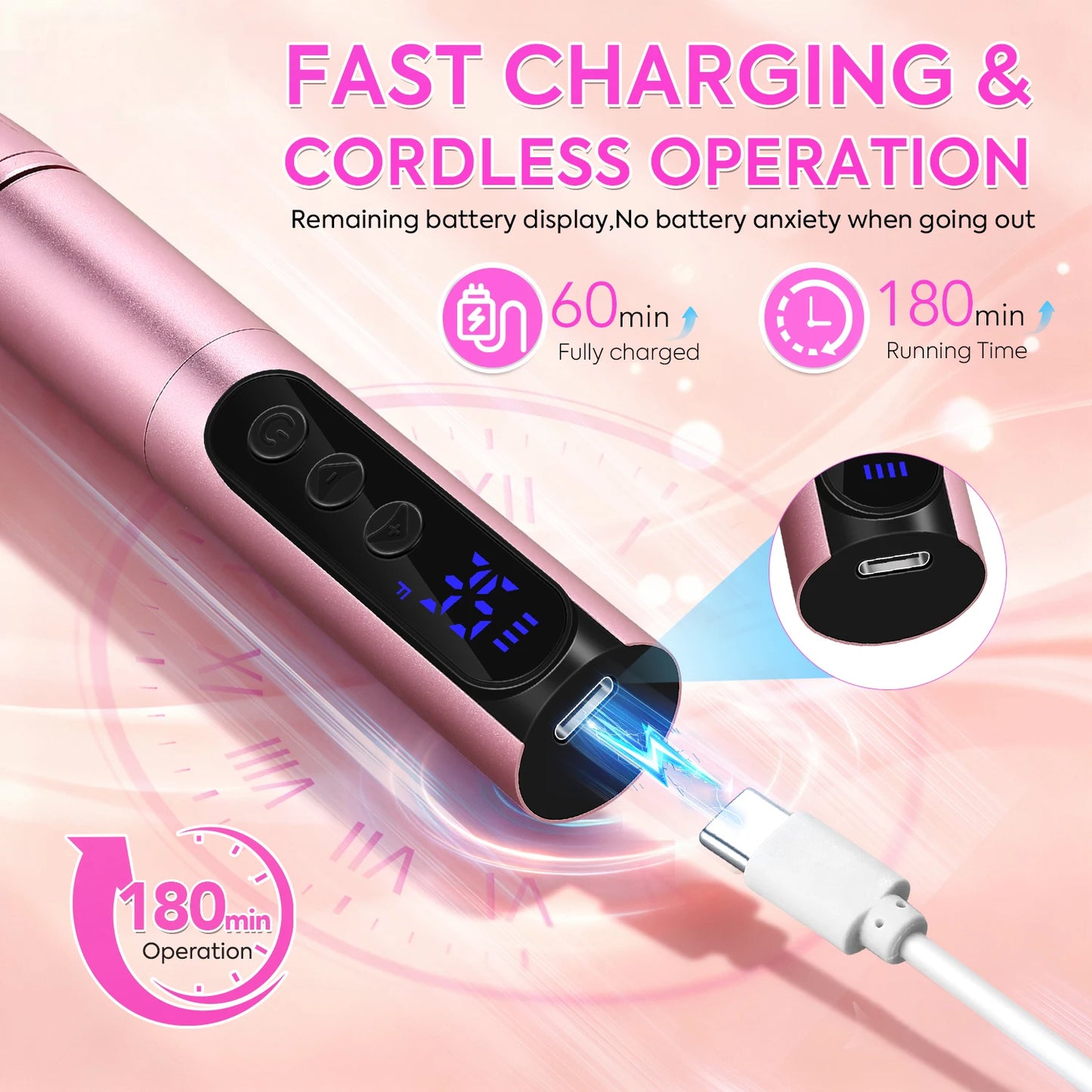 35000RPM Rechargeable Portable Nail Drill Machine With LCD Display Nails Sander For Acrylic Gel Polish Professional Nail Tool