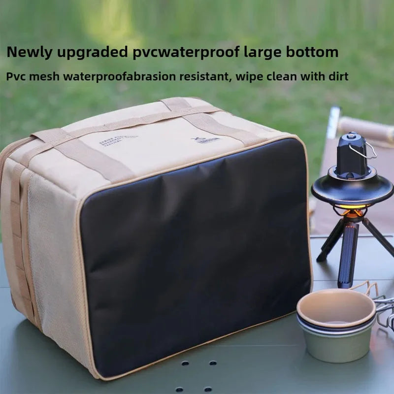 NEW Arrivals Outdoor Camping Food Drinks Delivery Folding Storage Box, Picnic BBQ Tableware, Kitchenware, Outdoor Travel Tactical Storage Lunch Bag, Large Capacity Case