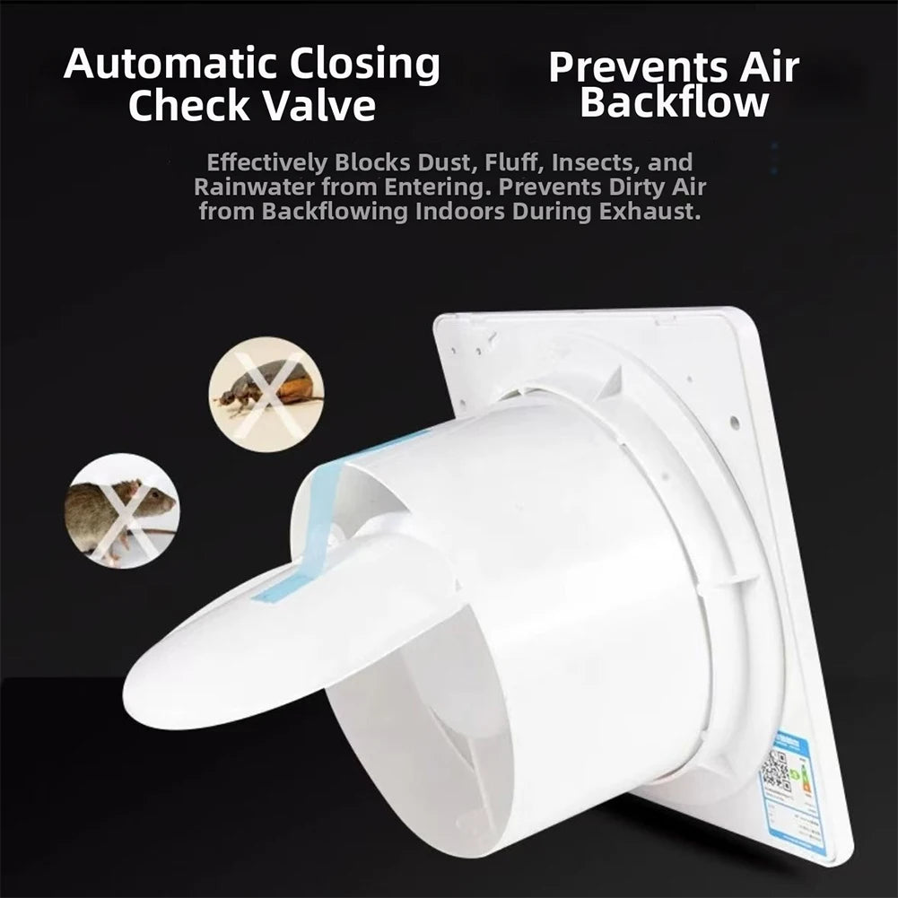 4 Inch Exhaust Fan for Bathroom and Kitchen Use with Compatibility for 10cm and 11cm Round Vent Holes Window Mounting Enabled