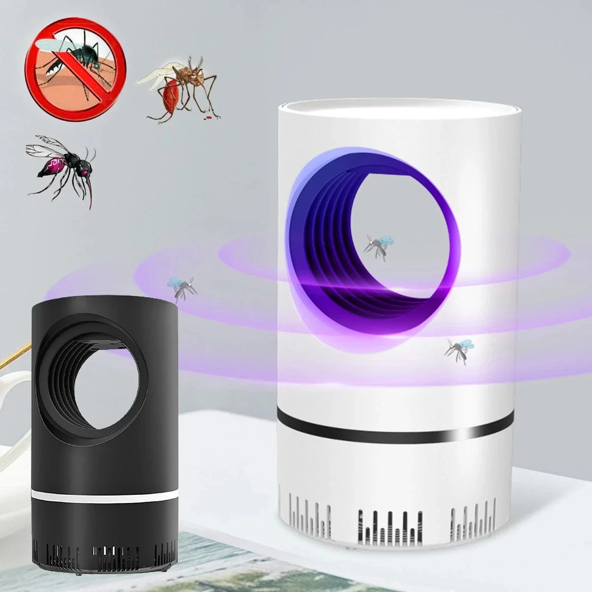 New Indoor Electric Mosquito Trap Mosquito Killer Lamp with USB Power Supply and Adapter Suction Fan Outdoor Insect Fly Trap