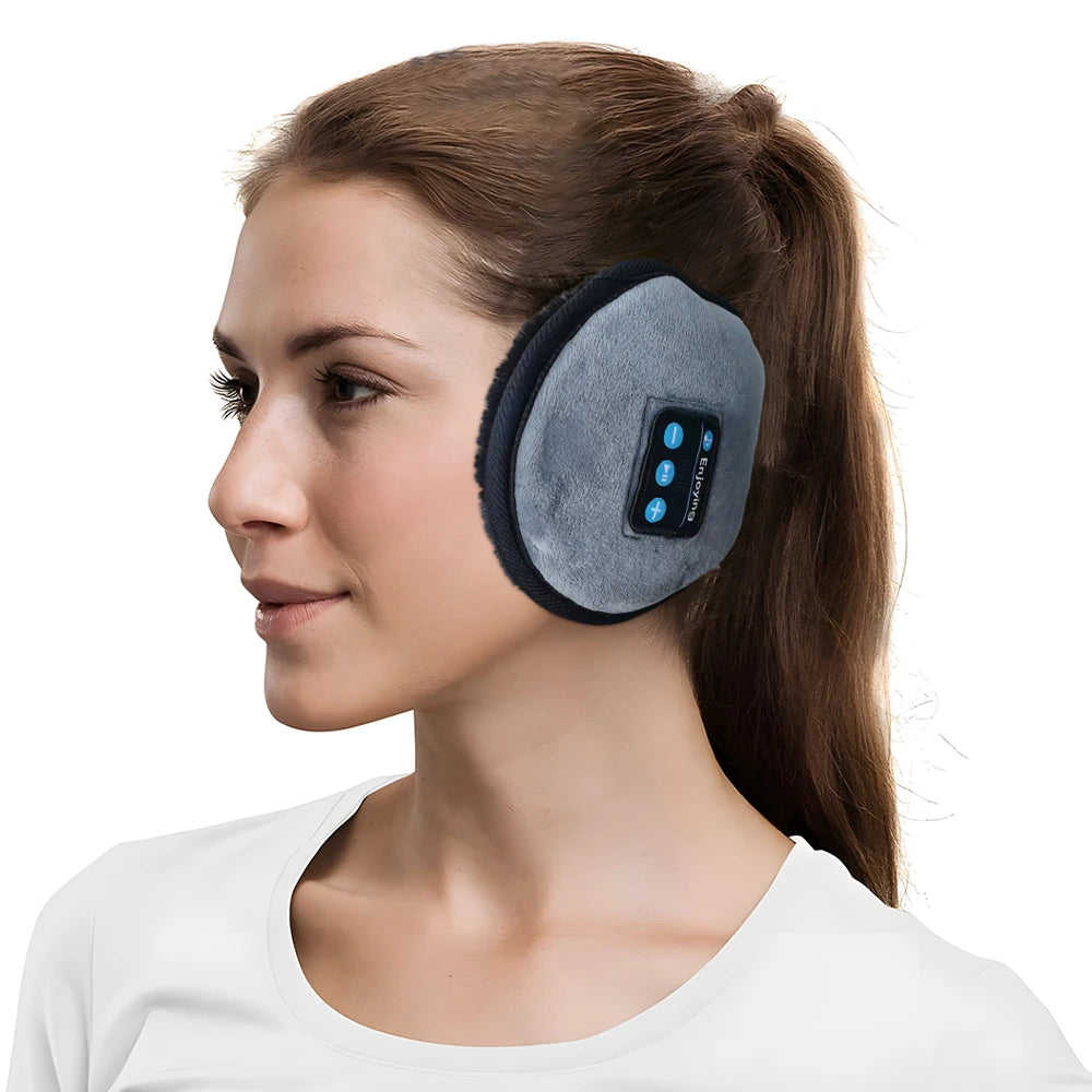NEW Arrivals 2 Drivers with Microphone Bluetooth Ear Muffs for Winter Women Men Wireless Earmuffs Headphones Ear Warmer Winter Music Ear Cover Built-in HD Speakers