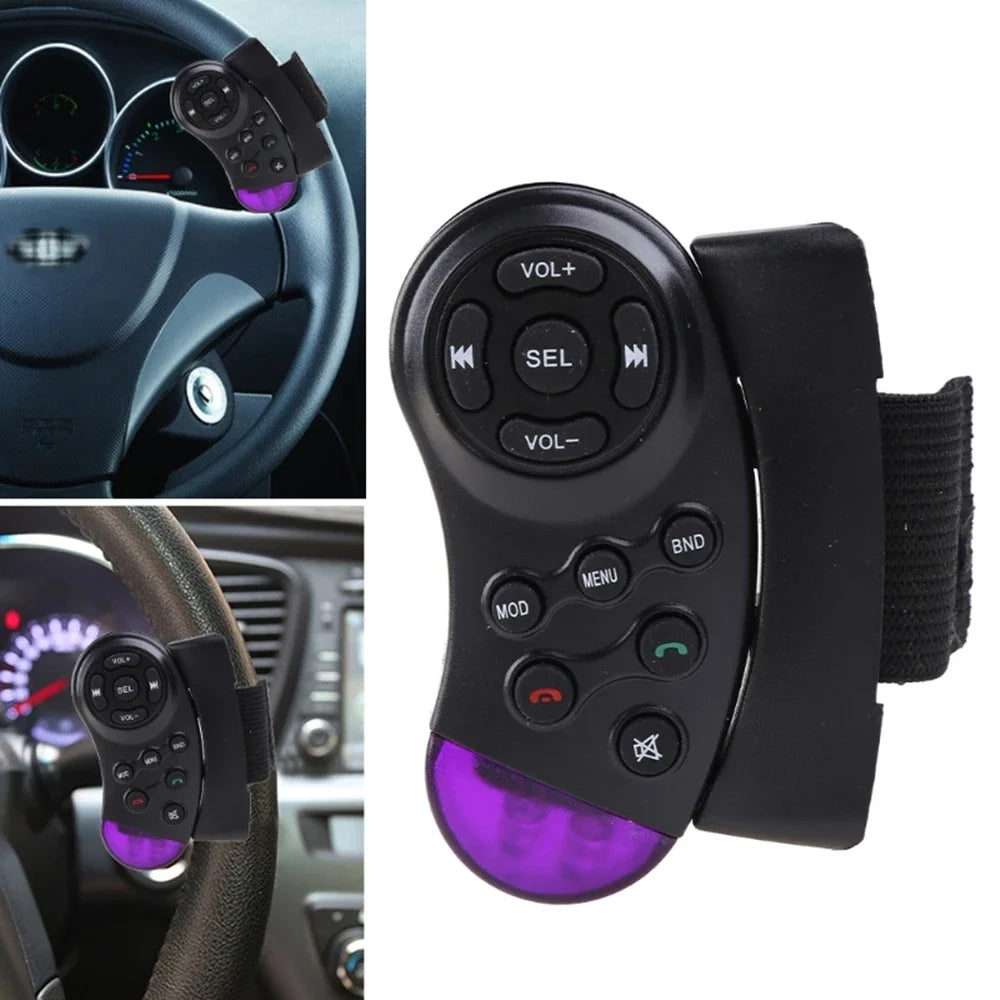 Universal Car DVD Steering Wheel Remote Control 11 Buttons Switch Vehicle MP3 DVD Stereo Button Wireless Control for Car Radio