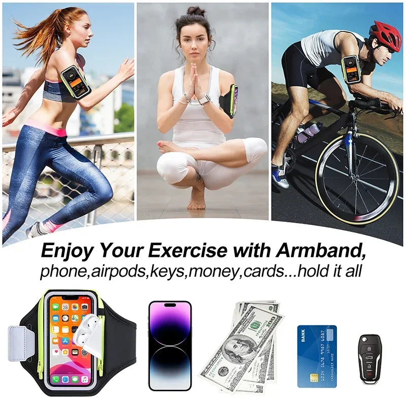 NEW Arrivals Outdoor Sports Multi-functional Arm Bag With Double Zipper Head Phone Earphone Storage Bags For Smartphones Running Accessories Sports Supplies